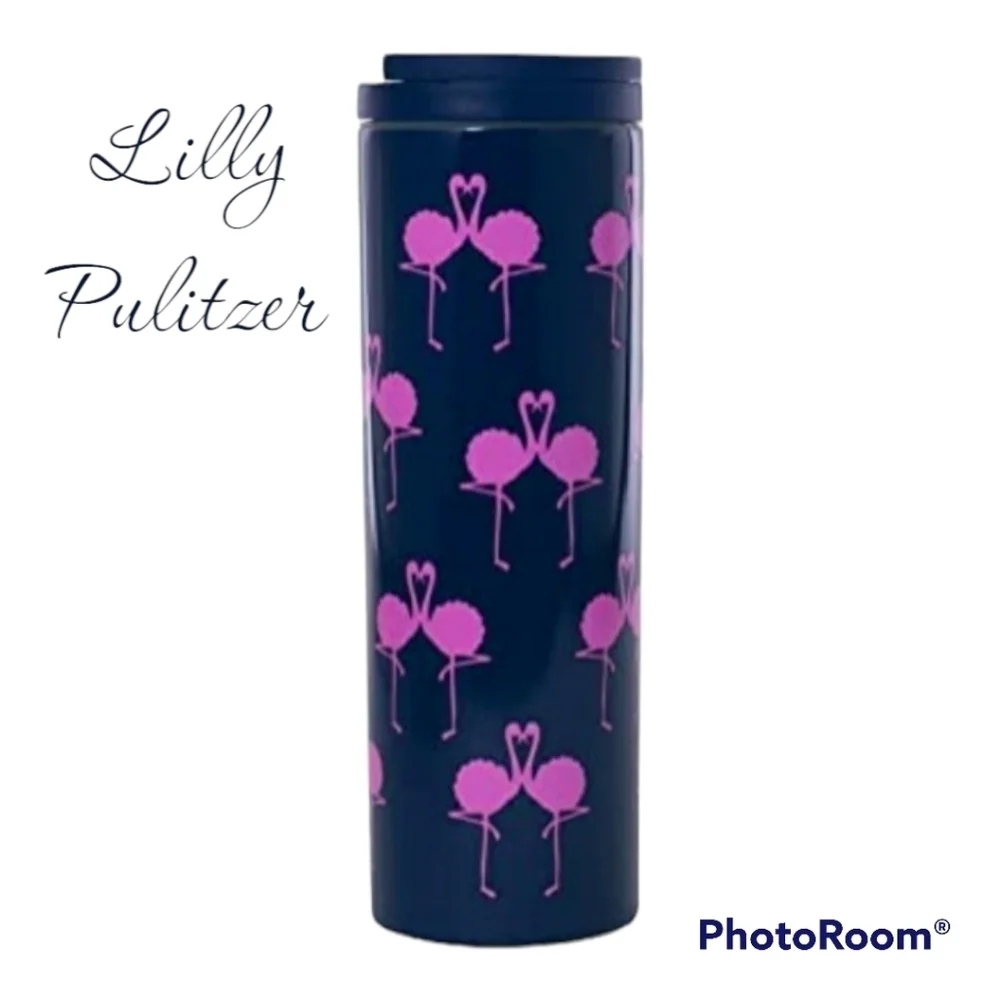 NWT Lilly Pulitzer Flamingo Stainless Steel  Tumbler Mug